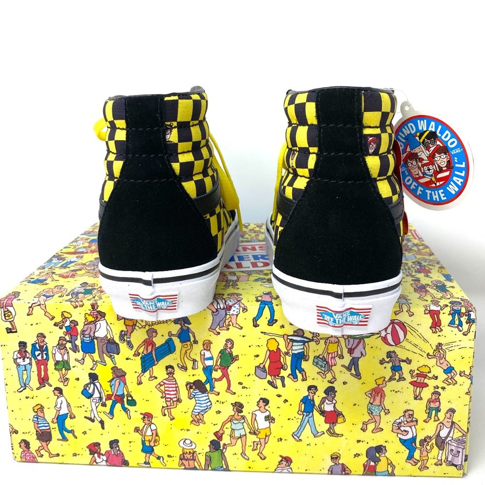 💖MEGA SALE💖VANS x Where’s Waldo Sk8-Hi Checker Black Suede Women's VN0A32QG4UE - Picture 4 of 8